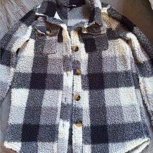 Fashion Nova Checkered Sherpa Jacket